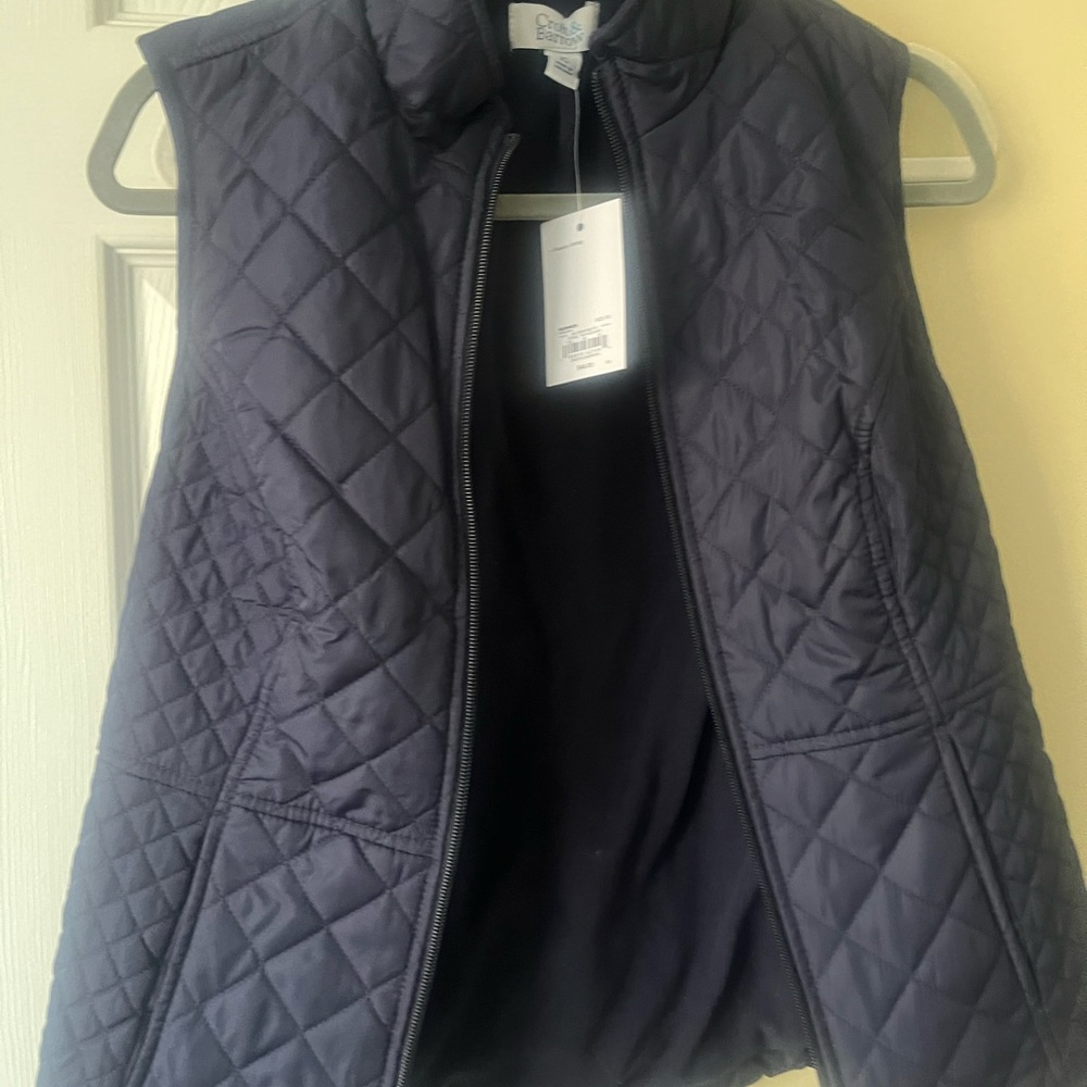 Croft & Barrow quilted vest, navy, xs
